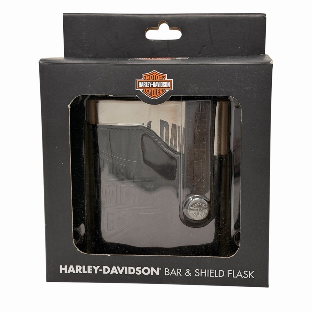 Harley-Davidson Bar‎ & Shield 7oz Stainless Steel Flask with Leather Holder